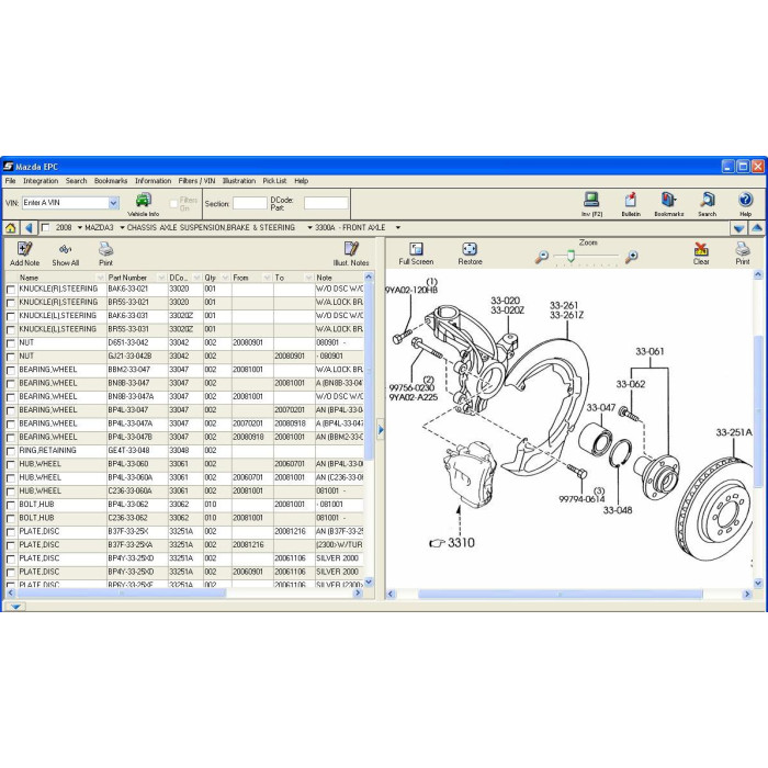 MAZDA USA EPC SPARE PARTS CATALOG 2013