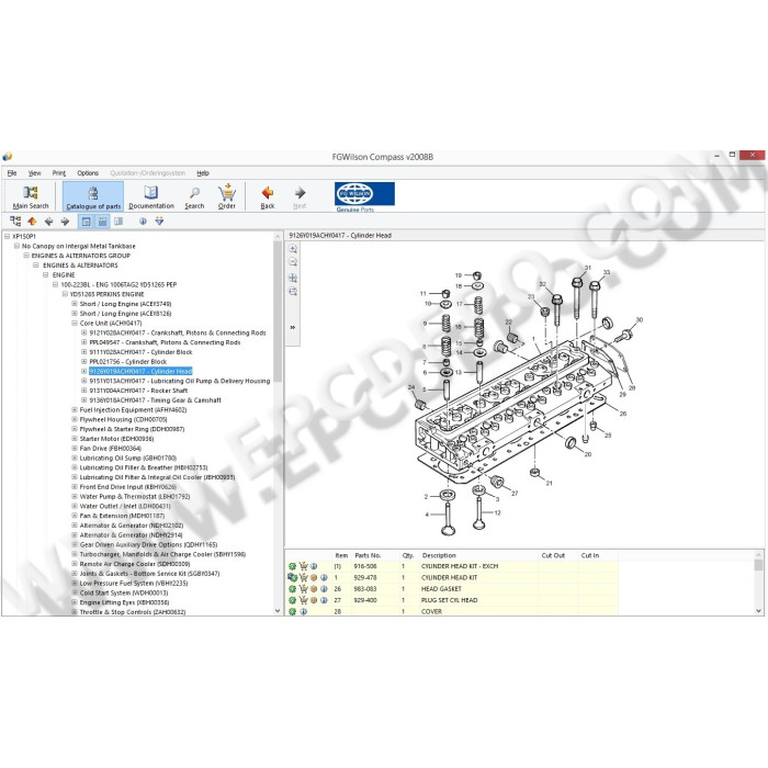FG WILSON COMPASS 2009 EPC SPARE PARTS CATALOG