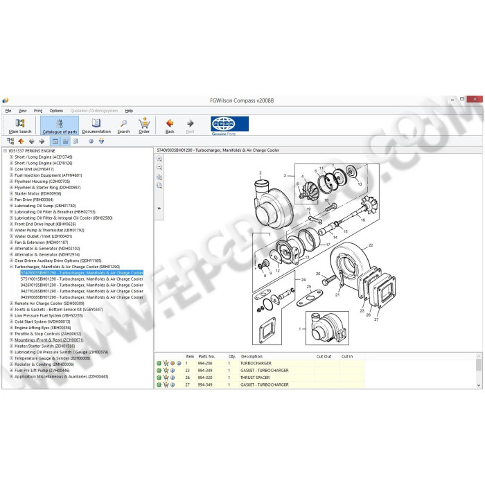 FG WILSON COMPASS 2009 EPC SPARE PARTS CATALOG