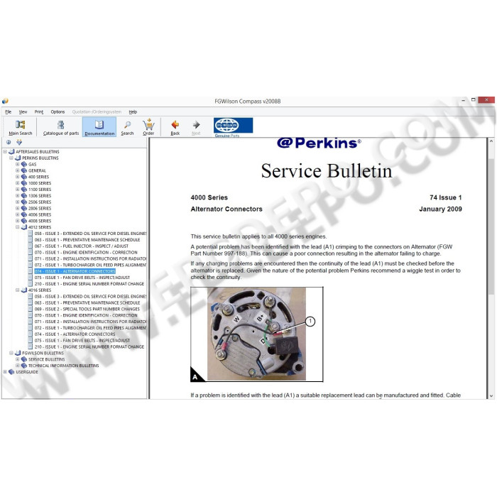 FG WILSON COMPASS 2009 EPC SPARE PARTS CATALOG