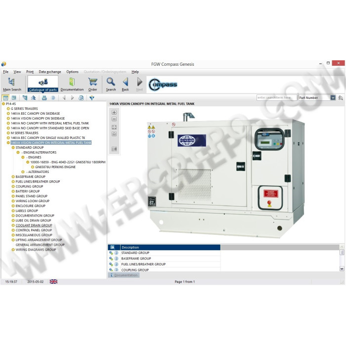 FG WILSON COMPASS 2014 EPC SPARE PARTS CATALOG