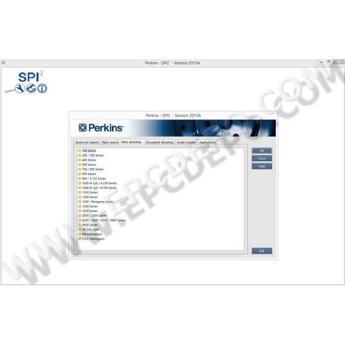 PERKINS SPI 2015A EPC PARTS CATALOG + EST2015A