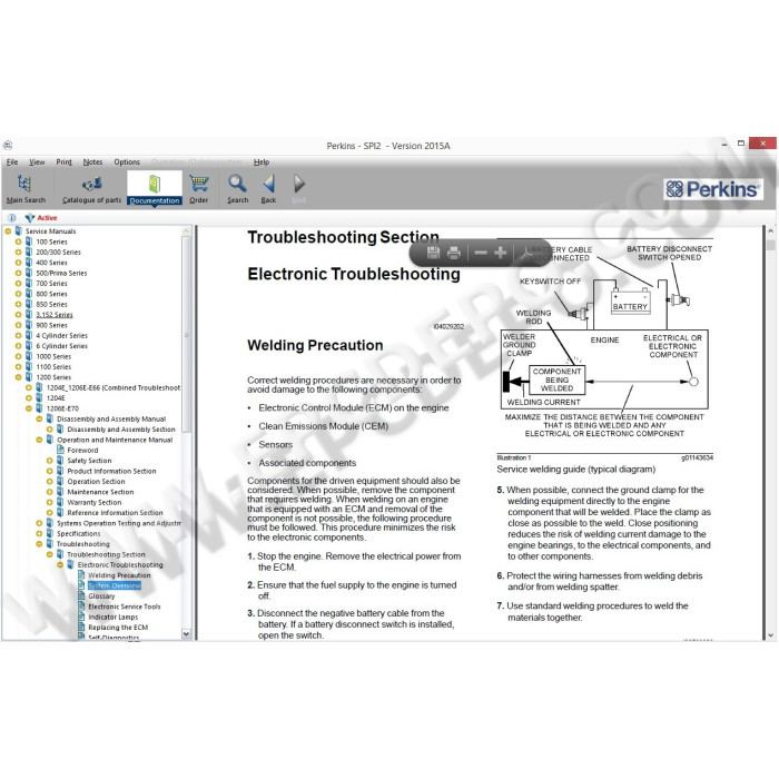 PERKINS SPI 2015A EPC PARTS CATALOG + EST2015A