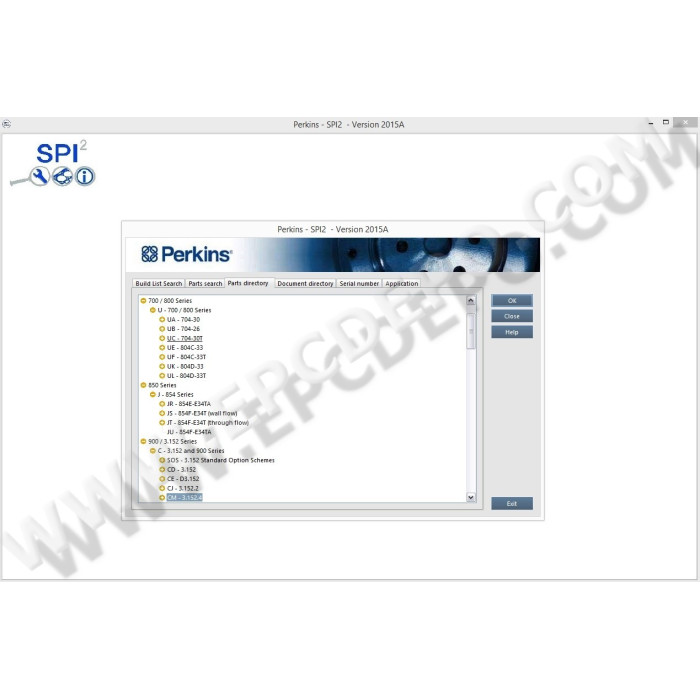 PERKINS SPI 2015A EPC PARTS CATALOG + EST2015A