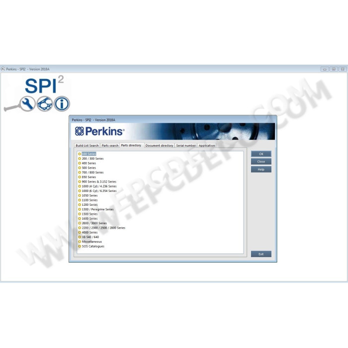 PERKINS SPI 2018A EPC PARTS CATALOG + EST2021B