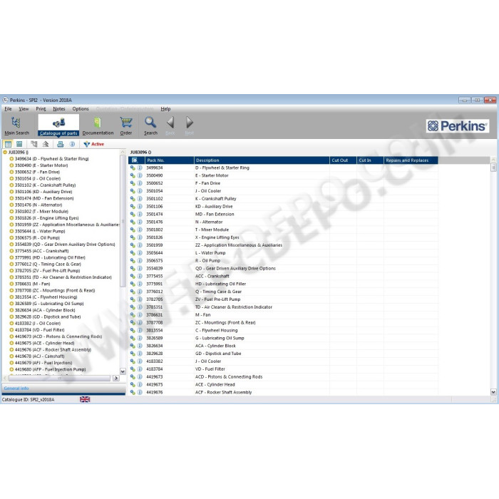 PERKINS SPI 2018A EPC PARTS CATALOG + EST2021B