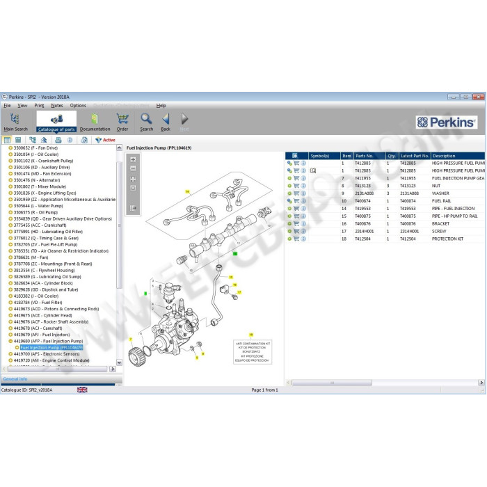 PERKINS SPI 2018A EPC PARTS CATALOG + EST2021B