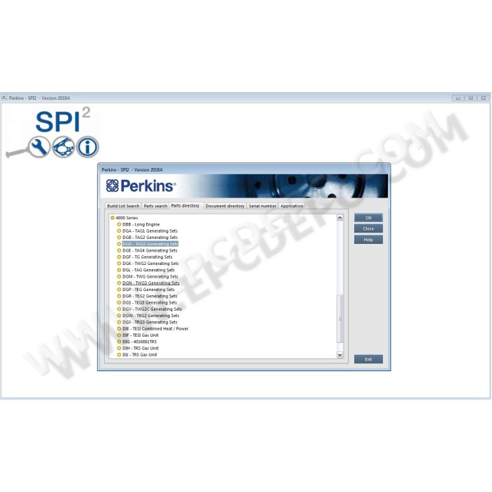 PERKINS SPI 2018A EPC PARTS CATALOG + EST2021B