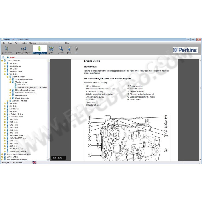 PERKINS SPI 2018A EPC PARTS CATALOG + EST2021B