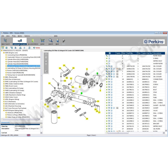 PERKINS SPI 2018A EPC PARTS CATALOG + EST2021B