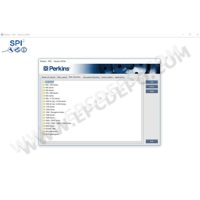 PERKINS SPI 2016A EPC PARTS CATALOG + EST2015A
