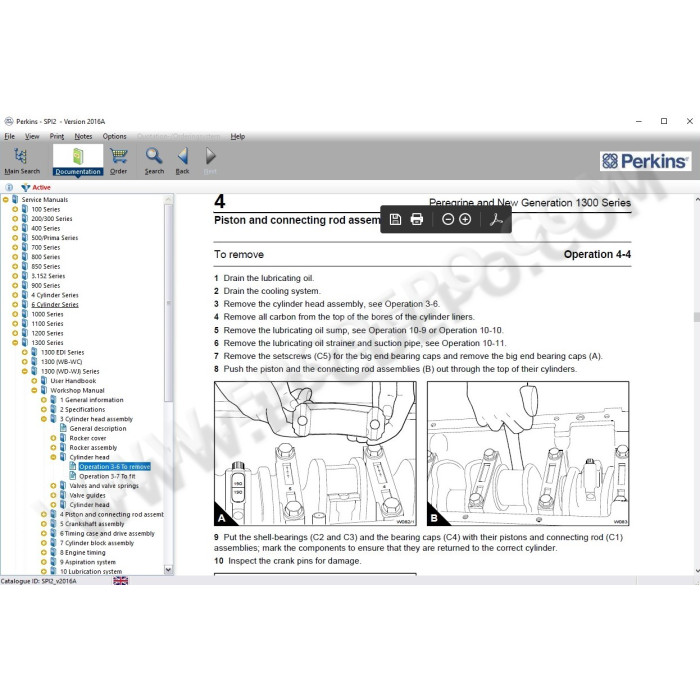 PERKINS SPI 2016A EPC PARTS CATALOG + EST2015A