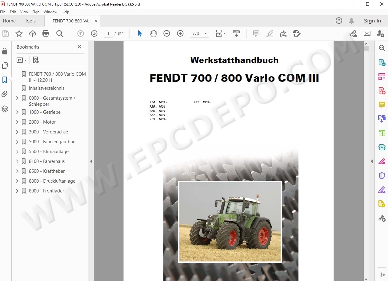 FENDT 716 815 817 818 Vario Elektr hydraul Schaltpläne Service Training Buch FENDT 716 815 817 818 Vario Elektr hydraul Schaltpläne Service Training Buch